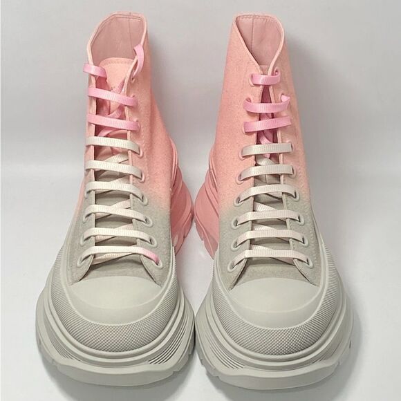 Alexander McQueen ombré lace-up ankle boots size 40 - Picture 3 of 13